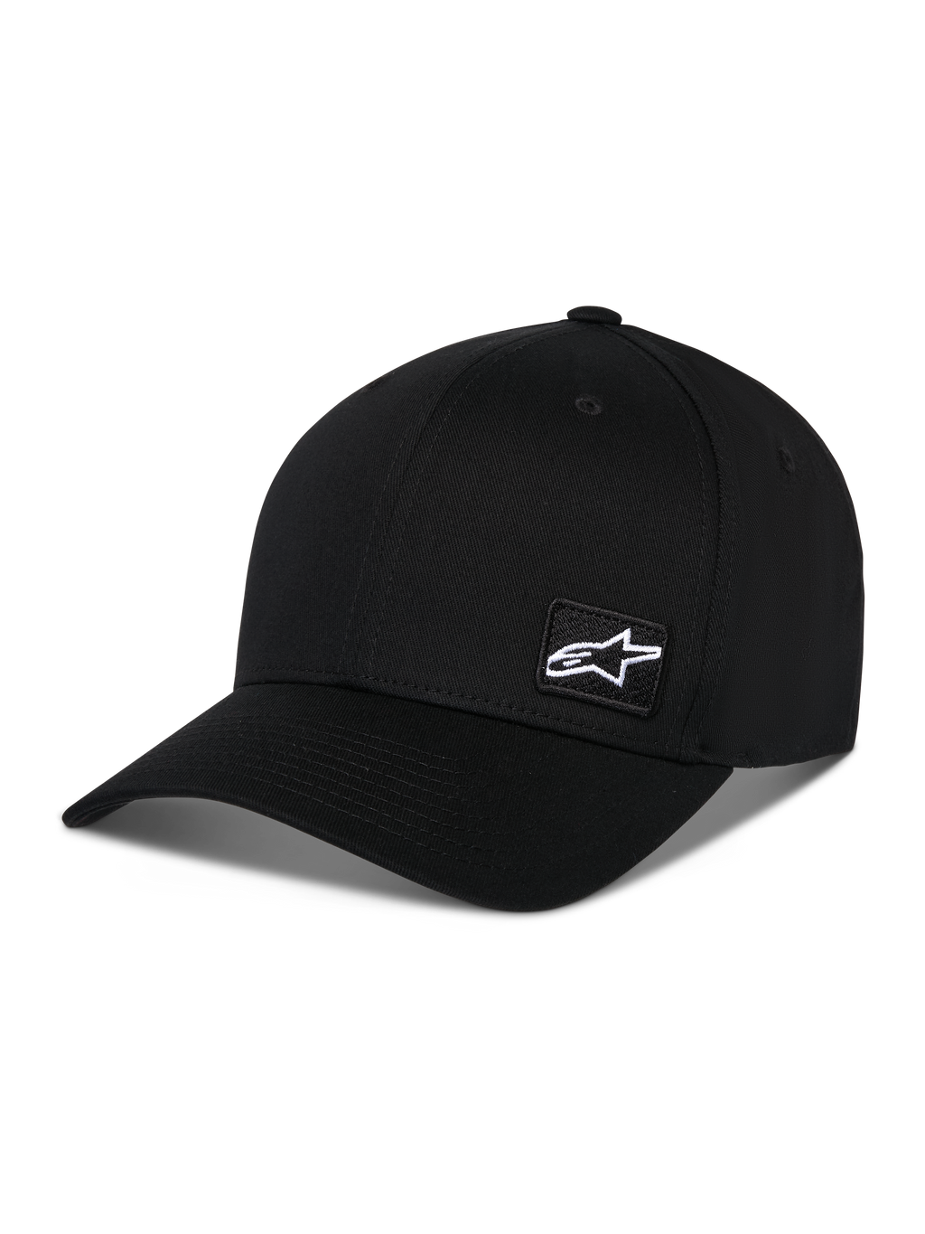 Alpinestars Cappello Pivot, cappello sportswear nero, con visiera curva e corona strutturata, piccola toppa con logo Astars bianco sul lato, design casual ispirato al motorsport