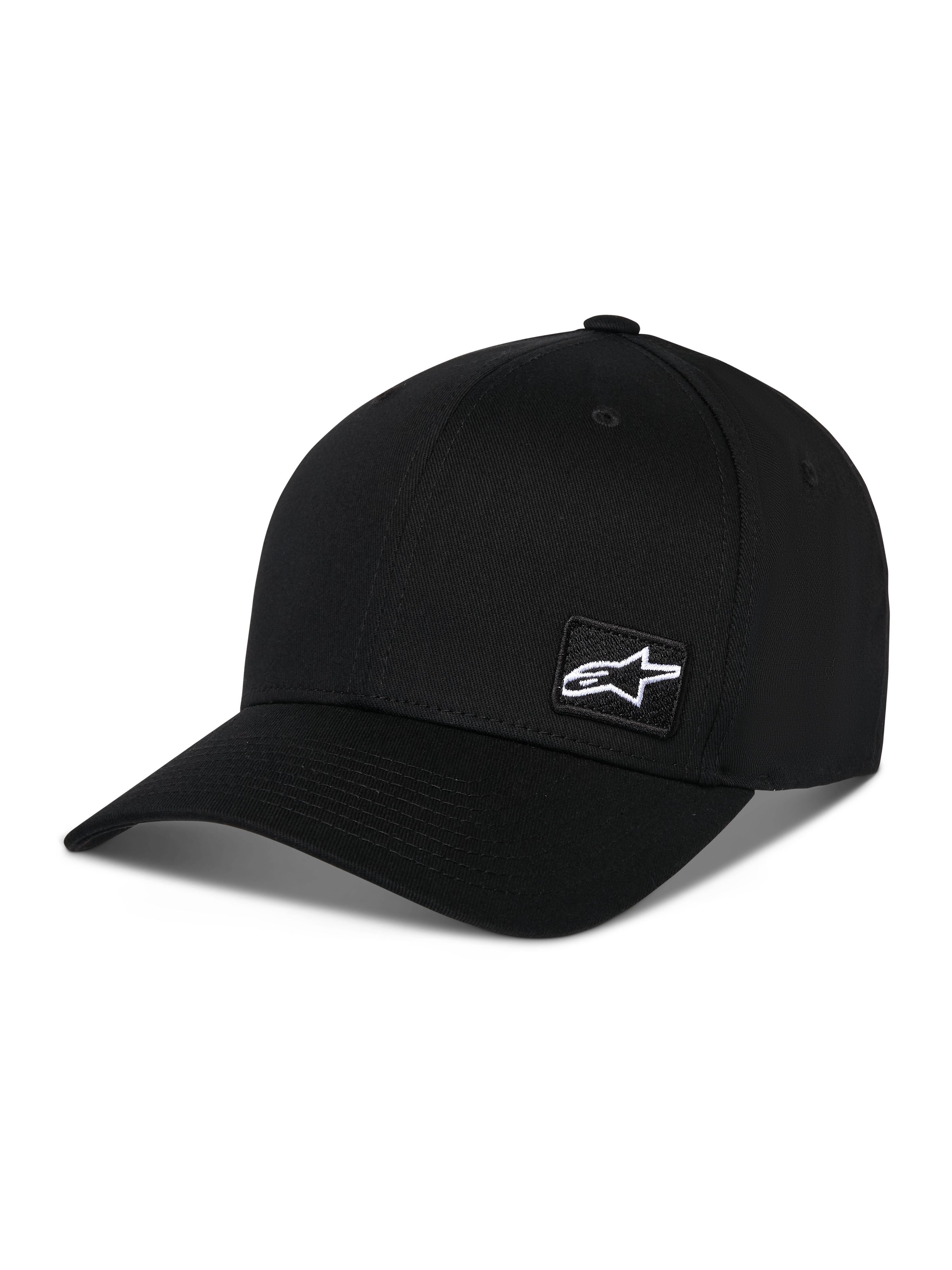 Alpinestars Cappello Pivot, cappello sportswear nero, con visiera curva e corona strutturata, piccola toppa con logo Astars bianco sul lato, design casual ispirato al motorsport