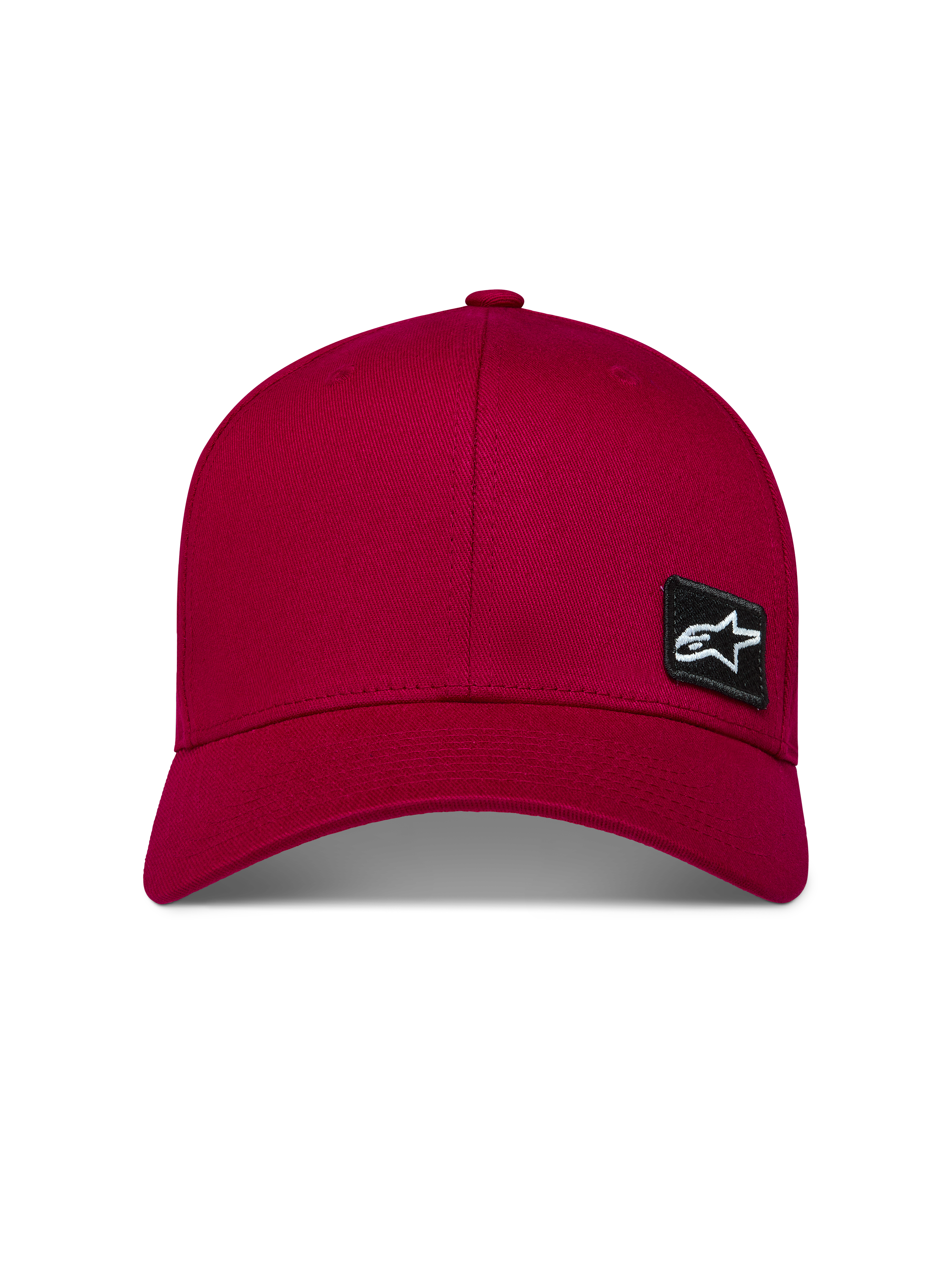 Alpinestars Pivot Cappello, berretto rosso scuro, visiera curva, corona strutturata, tessuto twill e toppa nera logo Astars.
