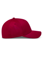 Alpinestars Pivot Cappello, cappello sportswear con visiera curva, rosso scuro, in tessuto twill, vista laterale.