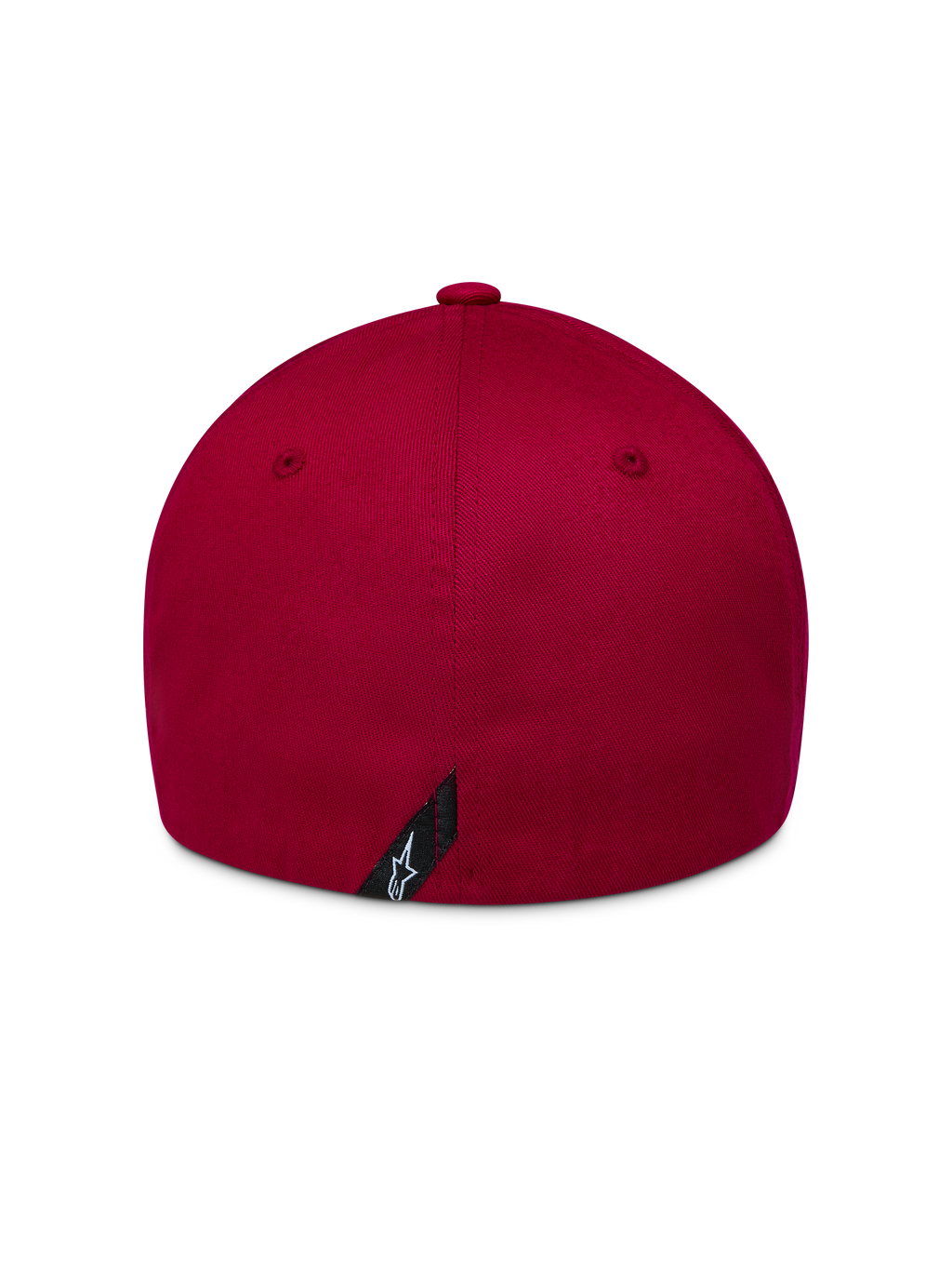 Alpinestars Pivot Cappello, vista posteriore, rosso scuro, retro flessibile con logo Astars, stile casual motorsport.