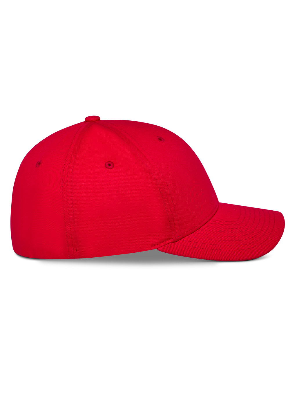 Alpinestars Pivot Hat, rosso, profilo laterale con visiera curva e corona strutturata, tessuto in twill, abbigliamento sportivo casual da motorsport