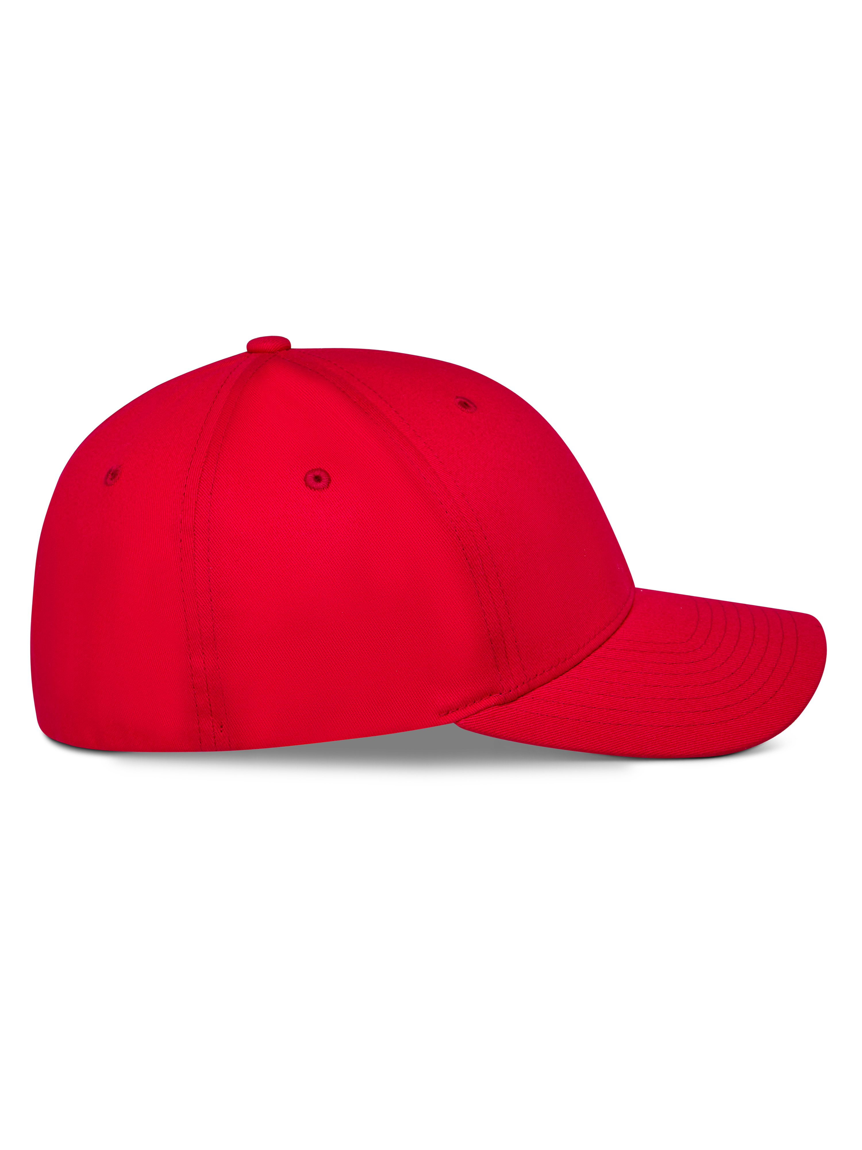 Alpinestars Pivot Hat, rosso, profilo laterale con visiera curva e corona strutturata, tessuto in twill, abbigliamento sportivo casual da motorsport