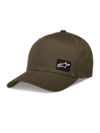 Alpinestars Pivot Cappello, cappello sportswear in twill verde militare con visiera curva e toppa ricamata con logo Astars.