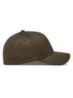 Alpinestars Pivot Cappello, cappello verde militare, vista laterale con visiera curva e corona strutturata in twill
