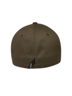 Alpinestars Pivot cappello, cappellino sportivo flex back, vista posteriore, verde militare, in twill con etichetta logo.