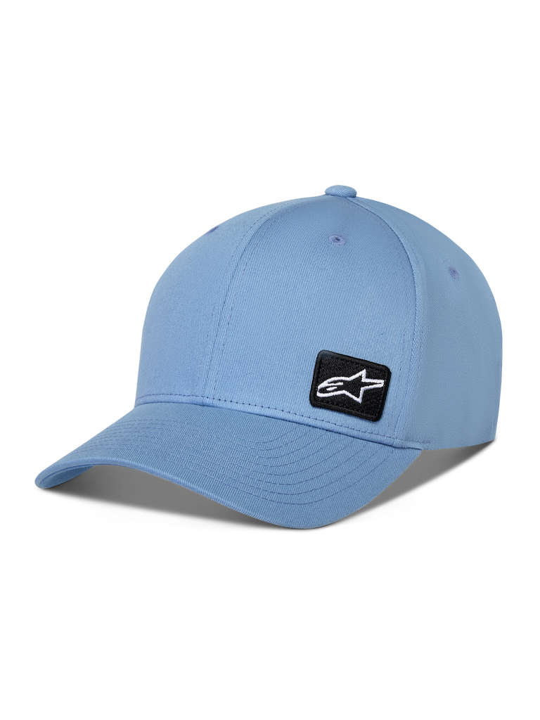 Alpinestars Pivot Hat, cappellino da baseball con visiera curva, blu, con piccola toppa nera con logo Astars ricamato lateralmente, accessorio sportswear casual