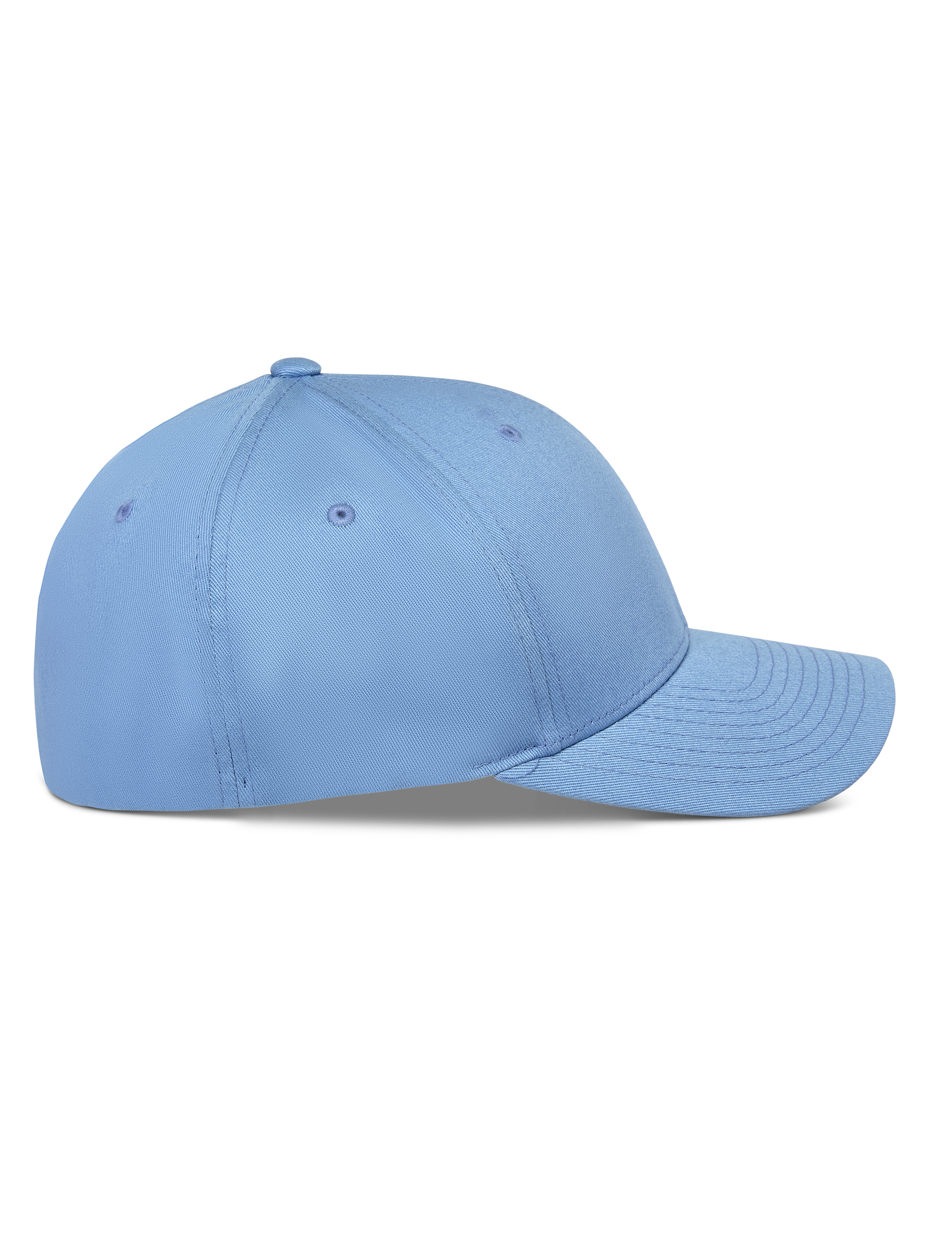 Alpinestars Pivot Hat, blu, vista laterale di un cappellino da baseball strutturato con visiera curva, struttura in twill di cotone, accessorio sportswear casual