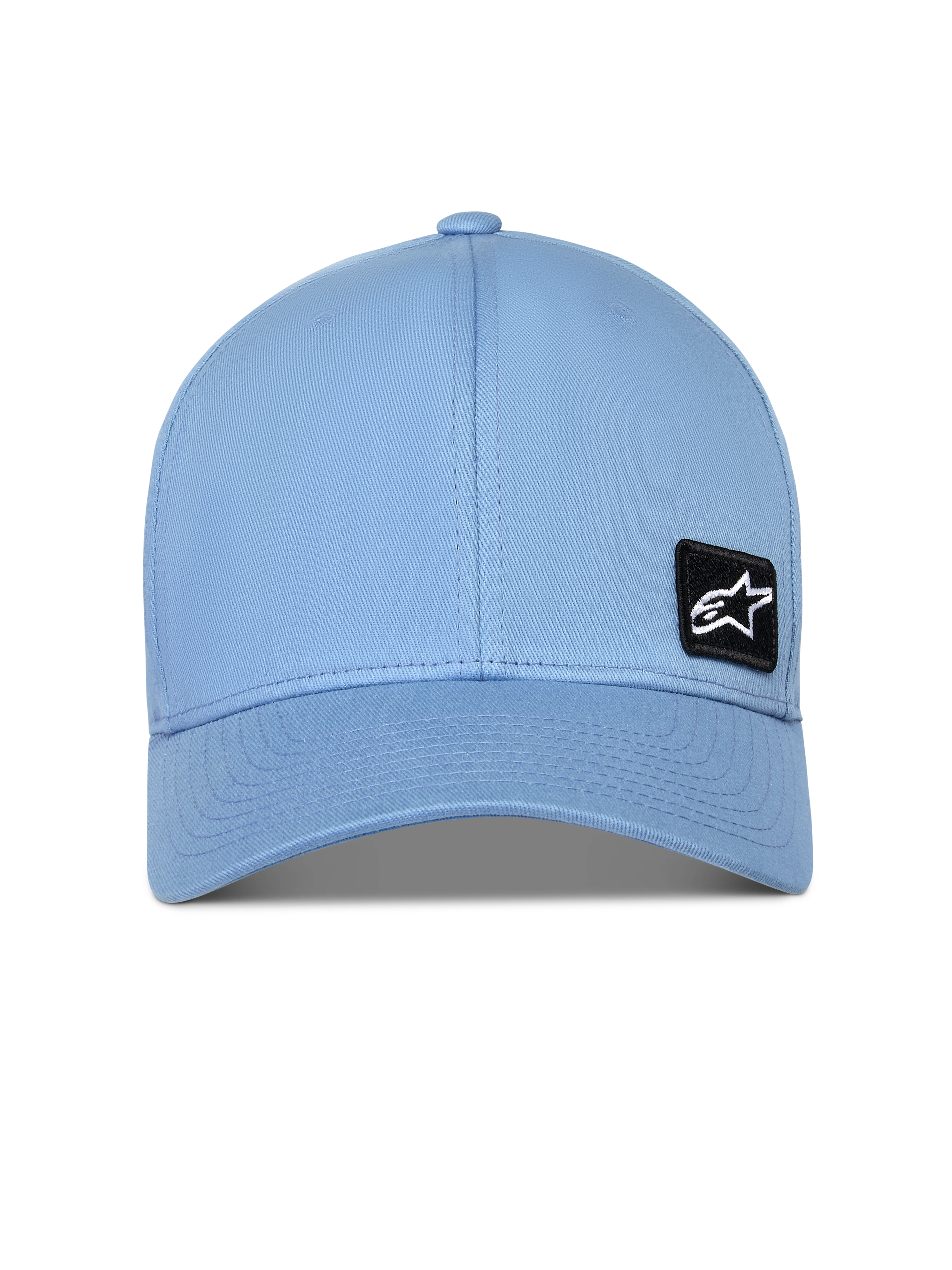 Alpinestars Cappello Pivot, cappello da baseball strutturato, blu, visiera curva, piccola toppa nera con logo Astars ricamato, accessorio sportswear casual