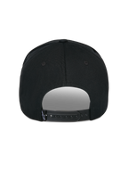 Cappello Alpinestars Matrix Snapback, nero, vista posteriore, con chiusura snapback regolabile e piccola etichetta con logo bianco, corona strutturata e visiera curva, streetwear casual ispirato al motorsport