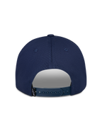 Cappello Alpinestars Trifecta Snapback, Navy, vista posteriore con chiusura snapback regolabile, piccola etichetta nera con logo, twill di cotone resistente, streetwear casual motorsport