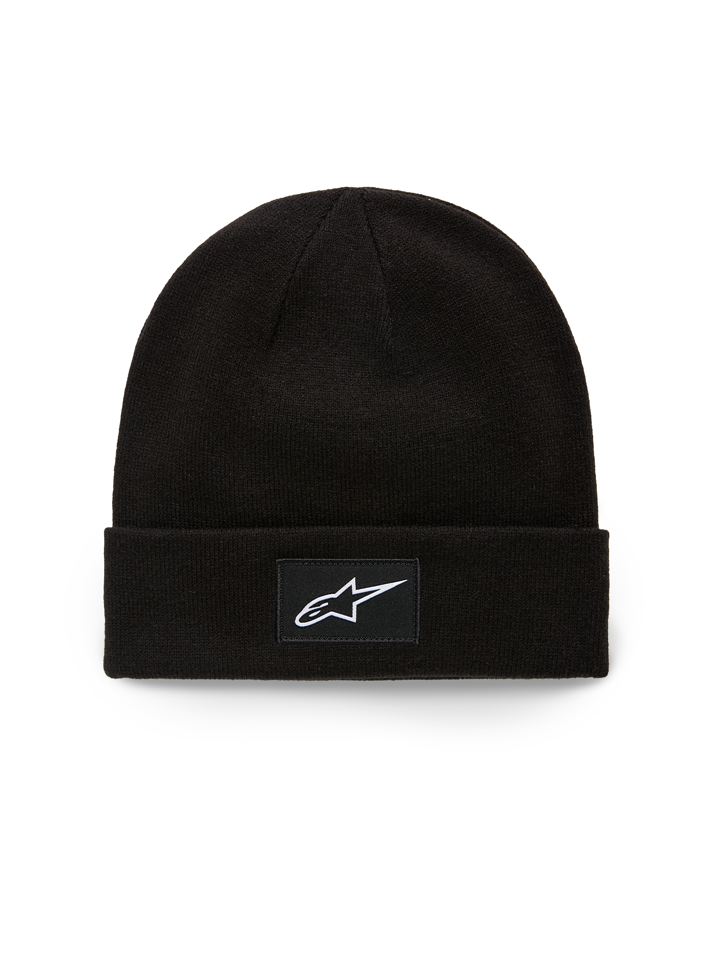 Alpinestars Berretto Augment Cuff, berretto con lavorazione a maglia jersey, nero, con patch tessuta e logo Astars bianco sul risvolto anteriore, streetwear casual motorsport