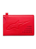Alpinestars Portacarte Di Credito Ageless, portacarte di credito sportswear, colore rosso, in pelle spaccata con logo Astars in rilievo e slot per carte
