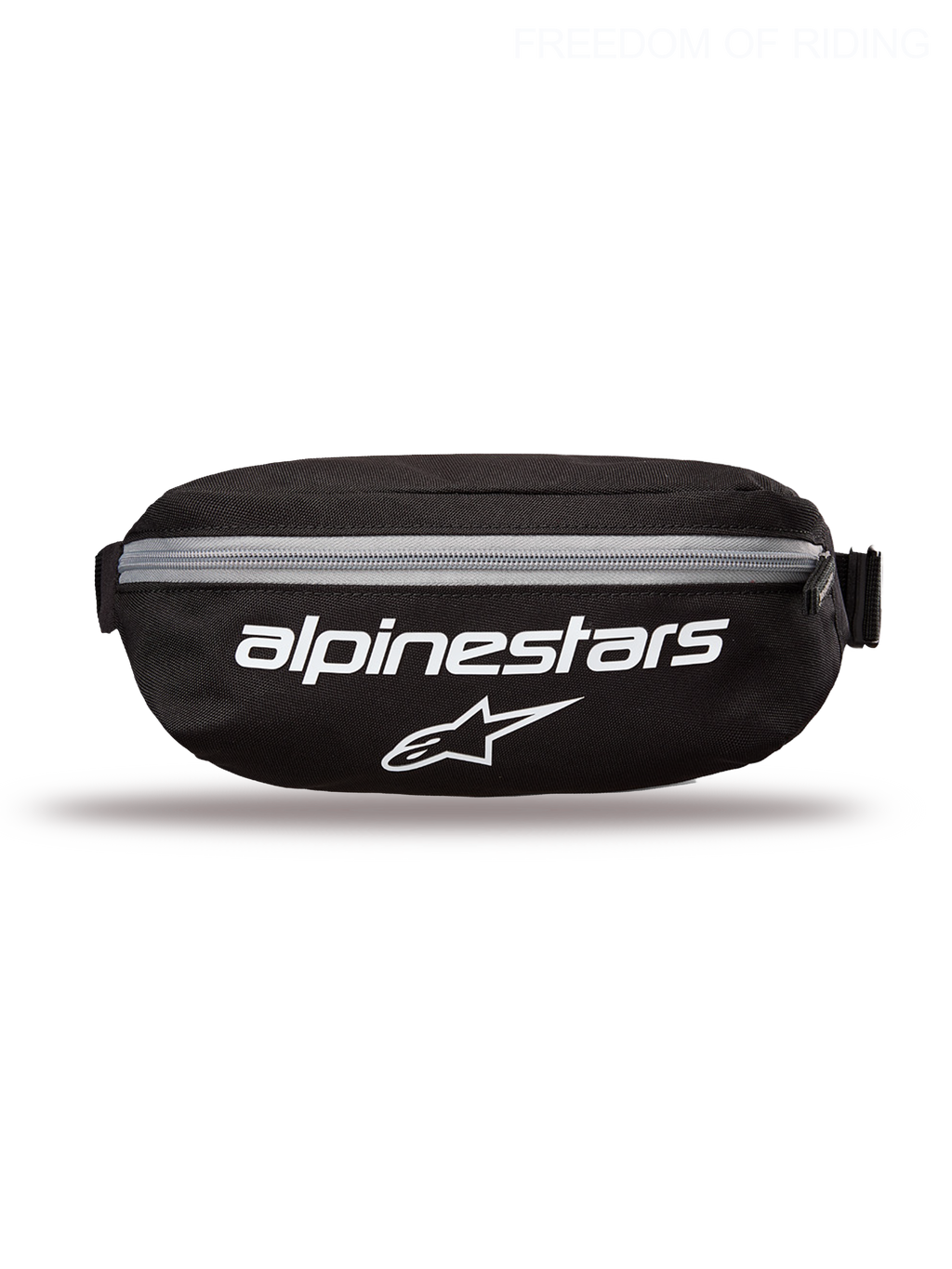 Alpinestars Marsupio Only Linear, marsupio sportivo e casual unisex, nero e bianco, in poliestere 600D resistente, capacità 2L, caratterizzato dal grande logo Alpinestars frontale e cinturino regolabile.