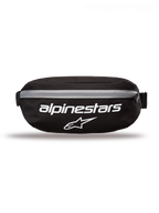 Alpinestars Marsupio Only Linear, marsupio sportivo e casual unisex, nero e bianco, in poliestere 600D resistente, capacità 2L, caratterizzato dal grande logo Alpinestars frontale e cinturino regolabile.