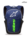 Alpinestars Zaino GFX Boss, zaino sportswear, blu navy e verde, con capacità di 20L, struttura in poliestere 600D resistente e marchio grafico astars combo