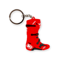 Alpinestars Tech 10 Boot Keyfob, portachiavi in miniatura 3D a forma di stivale da motocross, rosso con accenti neri e bianchi, anello in metallo argentato, design dettagliato di stivale da corsa, accessorio sportswear motorsport