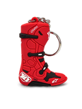 Alpinestars Portachiavi Tech 10 Boot, portachiavi da motocross, rosso e nero, replica in miniatura 3D con anello a scatto in metallo