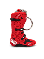 Alpinestars Portachiavi Tech 10 Boot, portachiavi da motocross, rosso e nero, replica in miniatura 3D con anello a scatto in metallo