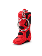 Alpinestars Portachiavi Tech 10 Boot, portachiavi a forma di stivale da motocross in miniatura, rosso e nero con logo bianco, anello in metallo