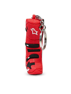Alpinestars Portachiavi Tech 10 Boot, portachiavi da motocross per accessorio sportswear, rosso e nero con logo bianco e anello a scatto in metallo