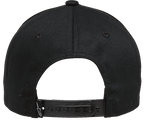 Cappello Alpinestars Rostrum, vista posteriore, nero, chiusura snapback regolabile con piccolo logo a stella bianco, copricapo in tessuto twill ispirato al motorsport