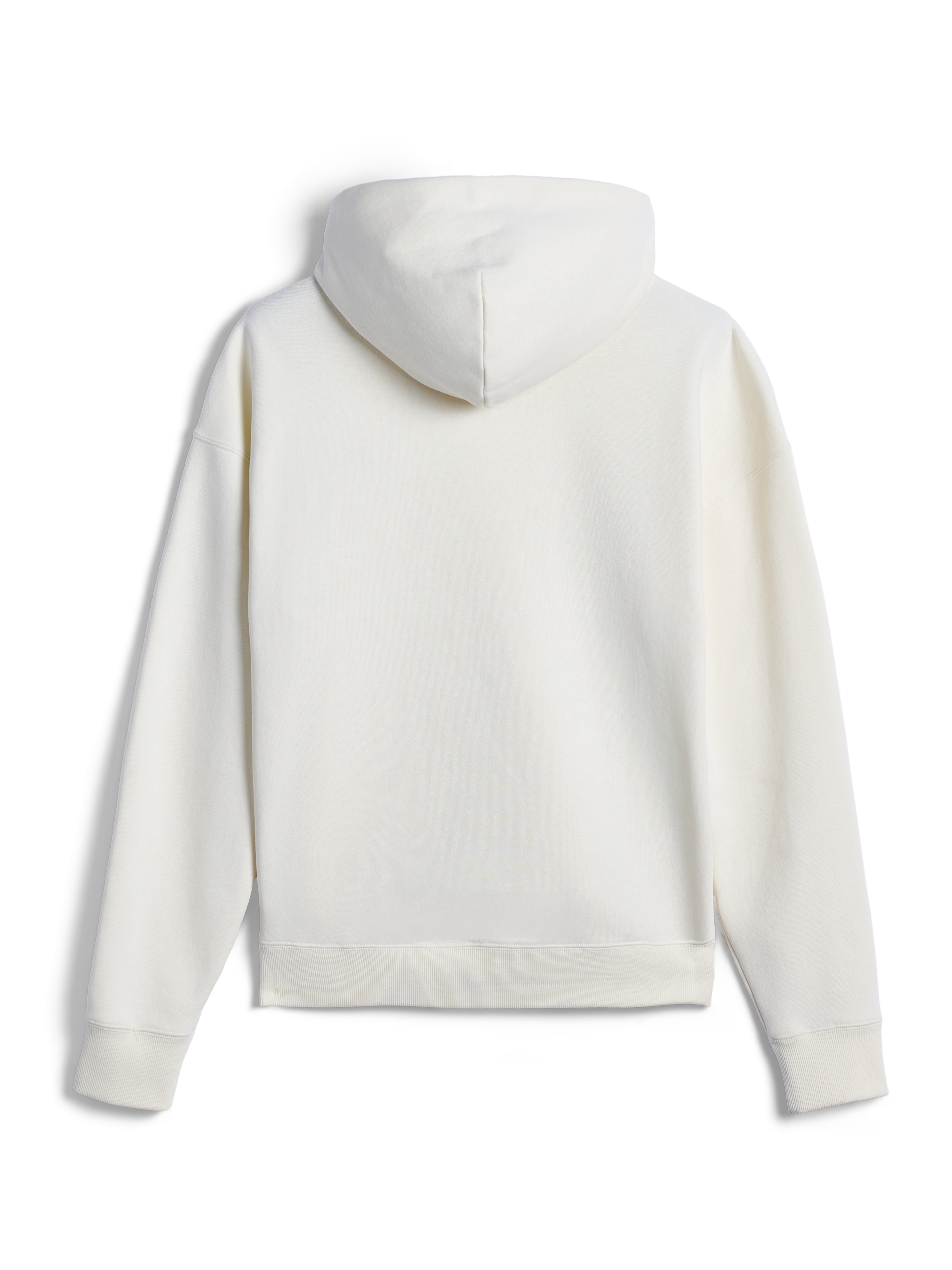 Alpinestars Essentials Ageless Hoodie, vista posteriore di una felpa casual con cappuccio color off-white, vestibilità rilassata con polsini e orlo a costine, estetica pulita e minimalista per il comfort quotidiano