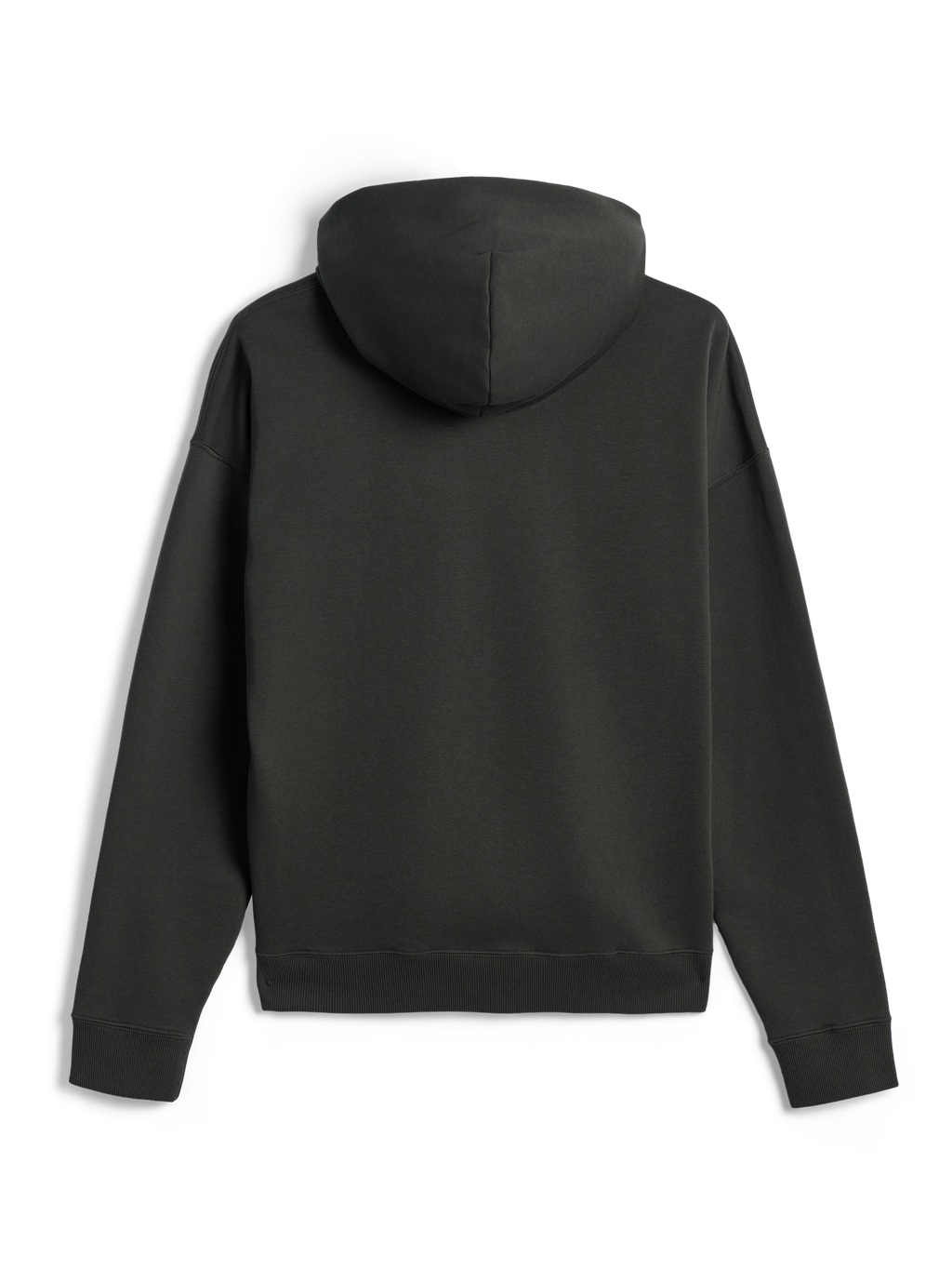 Alpinestars Essentials Ageless Zip Hoodie, vista posteriore, Off Black, felpa con cappuccio e zip integrale, vestibilità rilassata con polsini e orlo a coste, pile con lavaggio a pietra, design sportivo casual minimalista