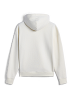 Felpa con cappuccio e zip Alpinestars Essentials Ageless, vista posteriore, bianco panna, streetwear casual in pile, cappuccio con coulisse, maniche lunghe, design pulito e minimalista