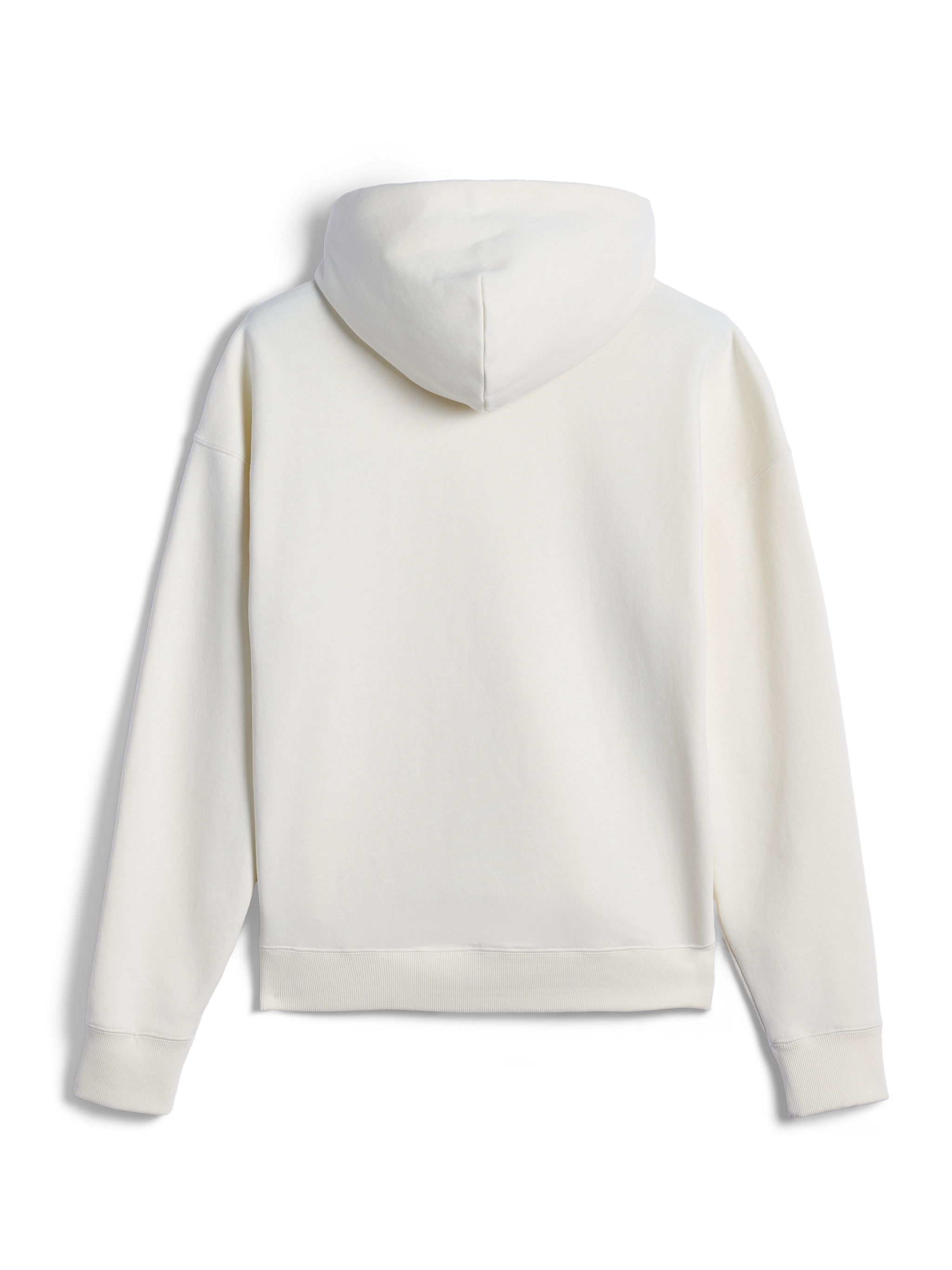 Felpa con cappuccio e zip Alpinestars Essentials Ageless, vista posteriore, bianco panna, streetwear casual in pile, cappuccio con coulisse, maniche lunghe, design pulito e minimalista
