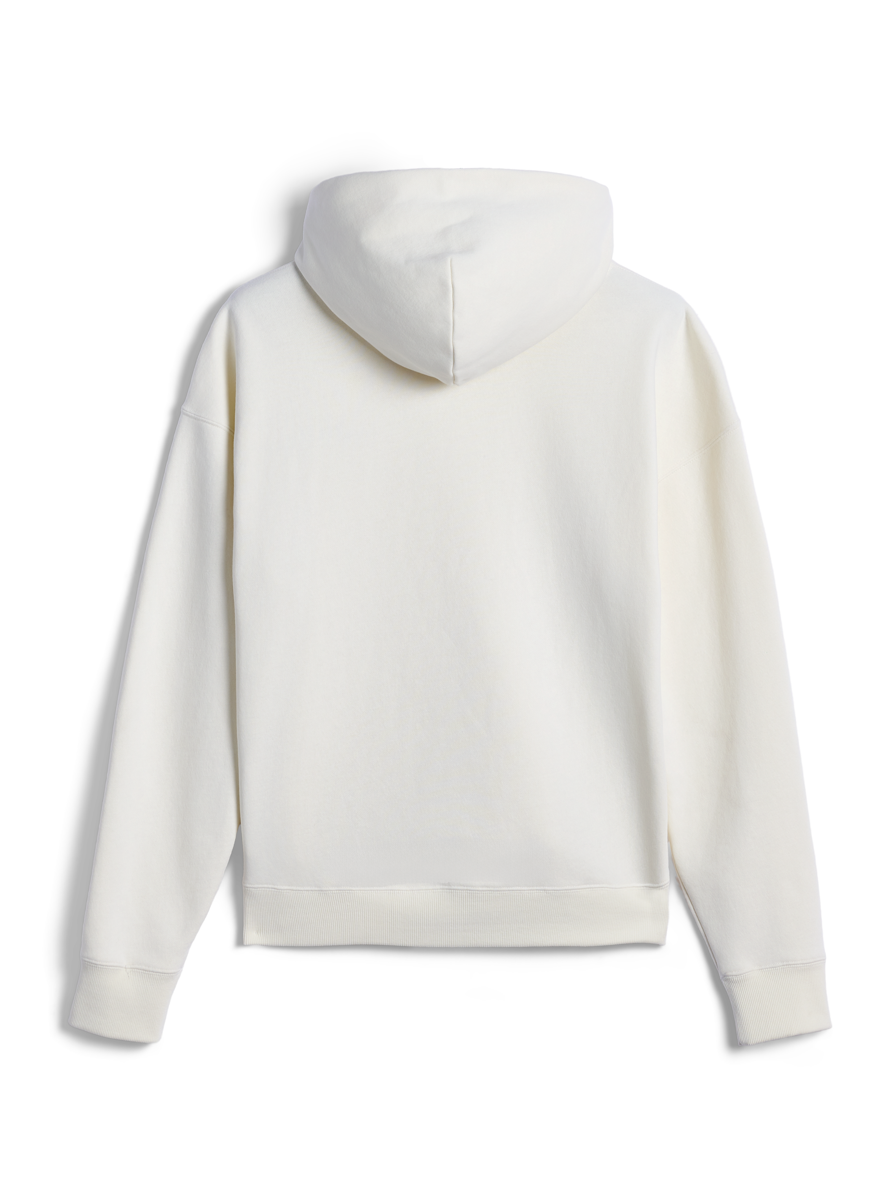 Felpa con cappuccio e zip Alpinestars Essentials Ageless, vista posteriore, bianco panna, streetwear casual in pile, cappuccio con coulisse, maniche lunghe, design pulito e minimalista