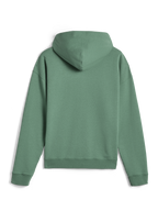 Alpinestars Essentials Ageless Zip Hoodie, streetwear casual, verde Cactus, vista posteriore con vestibilità rilassata e polsini a costine, pile compatto premium da 330 gsm