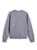 Alpinestars Essentials Ageless Crew, vista posteriore, felpa girocollo color argento, pile compatto premium, colletto, polsini e orlo a costine, abbigliamento sportivo casual per il tempo libero