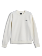Alpinestars Essentials Ageless Crew, felpa girocollo, bianco panna, piccolo logo Alpinestars nero sul petto, colletto, polsini e orlo a costine, streetwear casual ispirato al motorsport