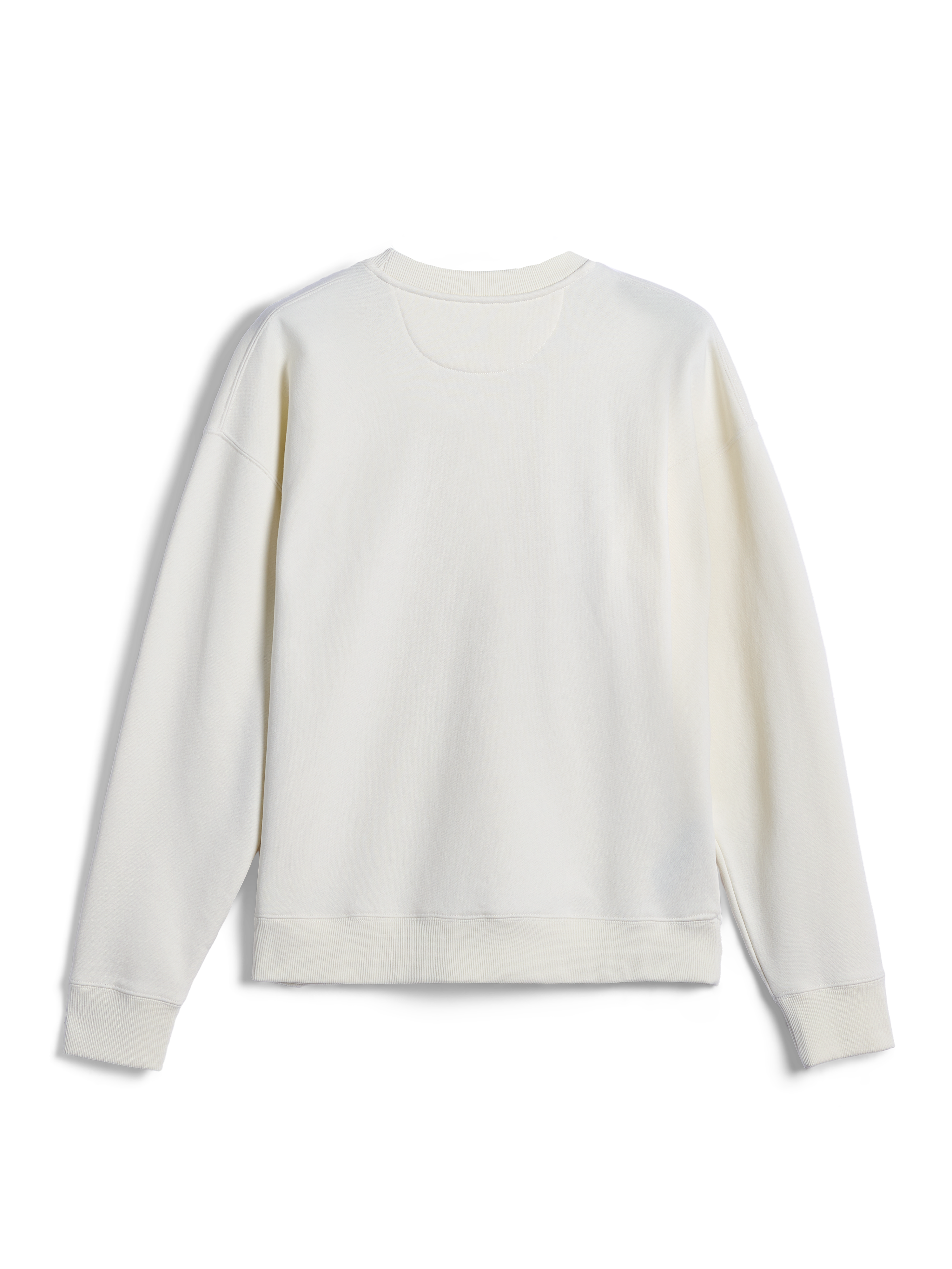 Alpinestars Essentials Ageless Crew, felpa girocollo, Off White, vista posteriore con design semplice, polsini e orlo a costine, streetwear casual ispirato al motorsport