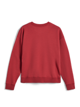 Alpinestars Essentials Ageless Crew, felpa girocollo, rosso mattone, vista posteriore con polsini e orlo a coste, pile compatto premium per il comfort dello sportswear casual