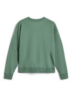 Alpinestars Essentials Ageless Crew, felpa girocollo premium, verde Cactus, vista posteriore con colletto, polsini e fondo a costine, tinta unita, abbigliamento sportivo casual