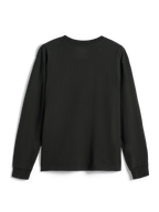 Alpinestars Essentials Ageless LS Tee, maglietta a maniche lunghe, nero, vista posteriore semplice, jersey di cotone organico premium, vestibilità rilassata, streetwear casual d'ispirazione motorsport