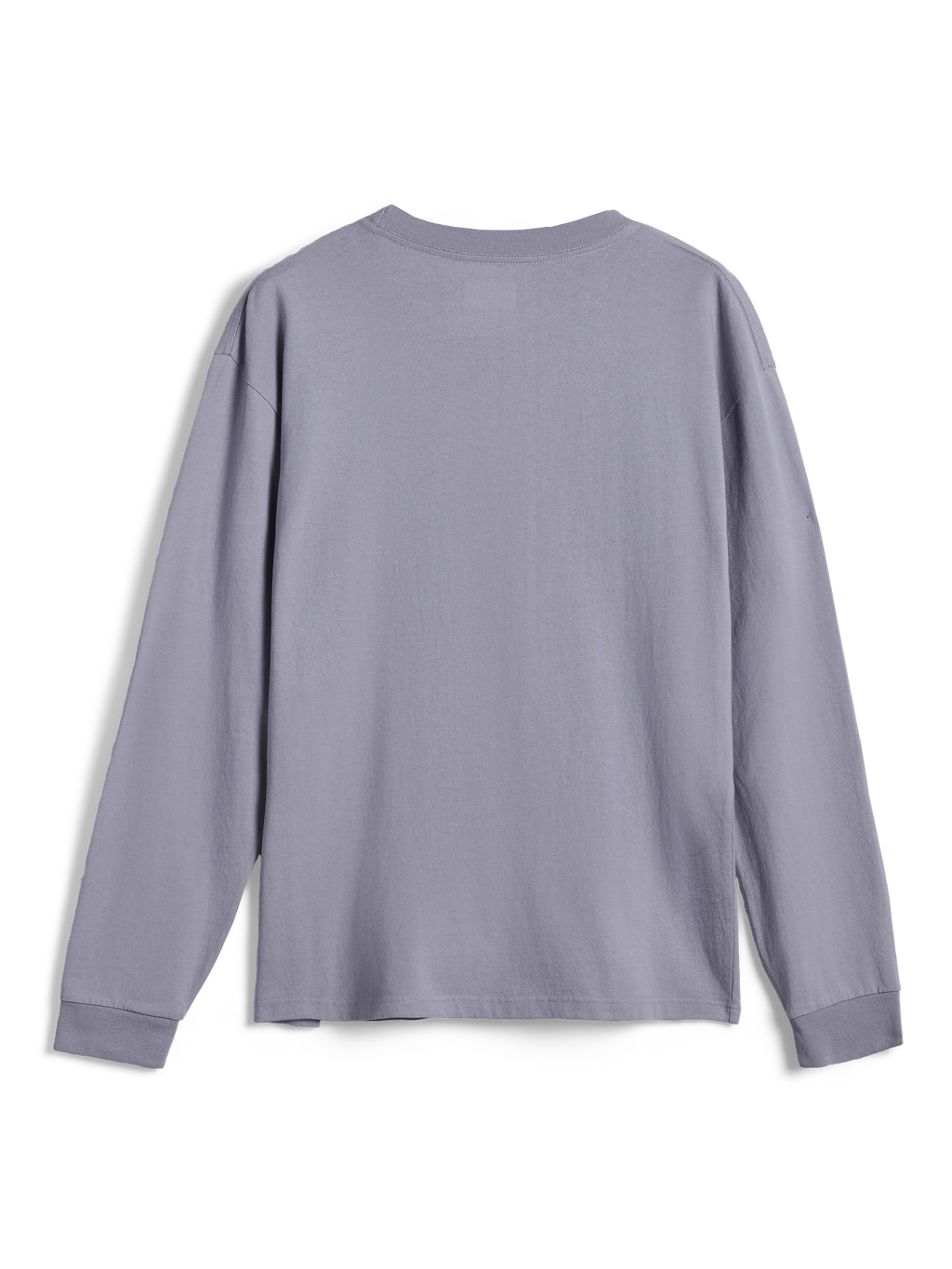 Alpinestars Essentials Ageless LS Tee, t-shirt a maniche lunghe, argento, vista posteriore, design semplice con girocollo e polsini a costine, jersey di cotone organico al 100%, vestibilità rilassata e contemporanea