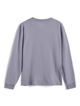 Alpinestars Essentials Ageless LS Tee, t-shirt a maniche lunghe, argento, vista posteriore, design semplice con girocollo e polsini a costine, jersey di cotone organico al 100%, vestibilità rilassata e contemporanea