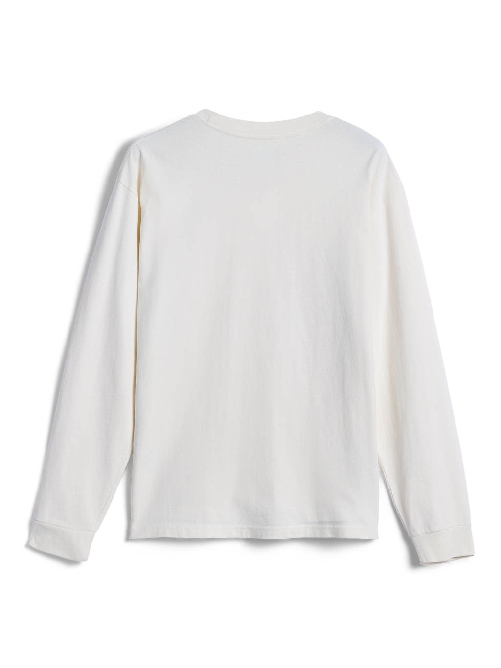 Alpinestars Essentials Ageless LS Tee, t-shirt a maniche lunghe, Off White, vista posteriore, design minimalista e semplice, vestibilità rilassata, abbigliamento casual in cotone organico