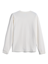 Alpinestars Essentials Ageless LS Tee, t-shirt a maniche lunghe, Off White, vista posteriore, design minimalista e semplice, vestibilità rilassata, abbigliamento casual in cotone organico