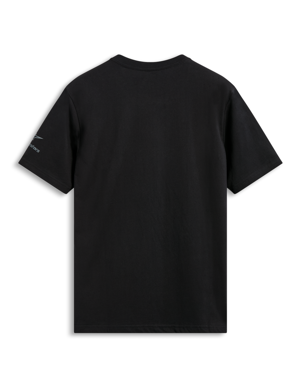 Alpinestars Global CSF Tee, t-shirt a maniche corte, nera, vista posteriore con piccolo logo sulla manica sinistra, streetwear casual motorsport