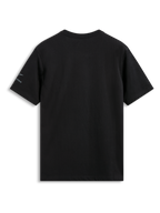 Alpinestars Global CSF Tee, t-shirt a maniche corte, nera, vista posteriore con piccolo logo sulla manica sinistra, streetwear casual motorsport