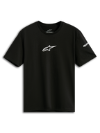 Alpinestars Frontal CSF Tee, maglietta a maniche corte, nero, logo Astars bianco sul petto, abbigliamento sportivo casual ad alte prestazioni