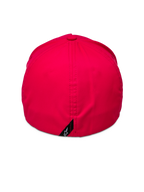 Alpinestars Ageless Reflex Waterproof Hat, rosso, vista posteriore con design chiuso flex fit, cucitura verticale e piccola etichetta nera con logo Astars bianco, tessuto tecnico impermeabile