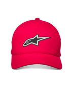 Alpinestars Ageless Reflex Waterproof Hat, rosso, con logo Astars riflettente frontale, visiera curva e corona strutturata, tessuto tecnico impermeabile per uno stile casual da motorsport