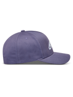 Alpinestars Ageless Snapback cappello, viola con logo ricamato bianco, visiera curva e corona strutturata, vista laterale
