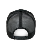 Cappello Trucker Alpinestars Ageless, nero, vista posteriore, con pannelli posteriori in rete nera, chiusura snapback regolabile e piccola etichetta con logo Astars sul retro, copricapo casual ispirato al motorsport