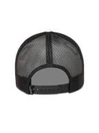 Alpinestars Ageless Snapback Cappello, cappello stile trucker nero con parte posteriore in rete, chiusura a scatto regolabile e bottone superiore bianco, vista posteriore.